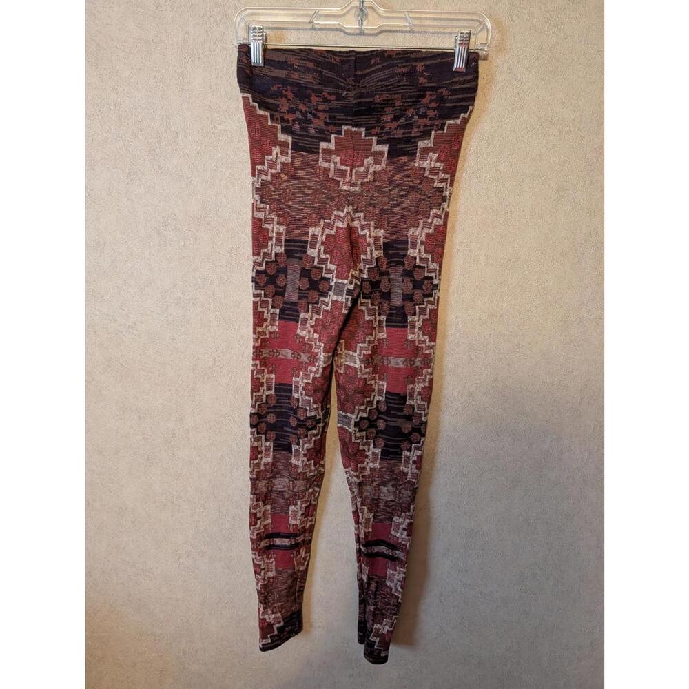 FREE PEOPLE red brown Byzantine pattern sweater leggings sz S - Picture 8 of 8